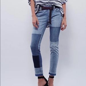 Free people Jax patched jeans size 28 EUC